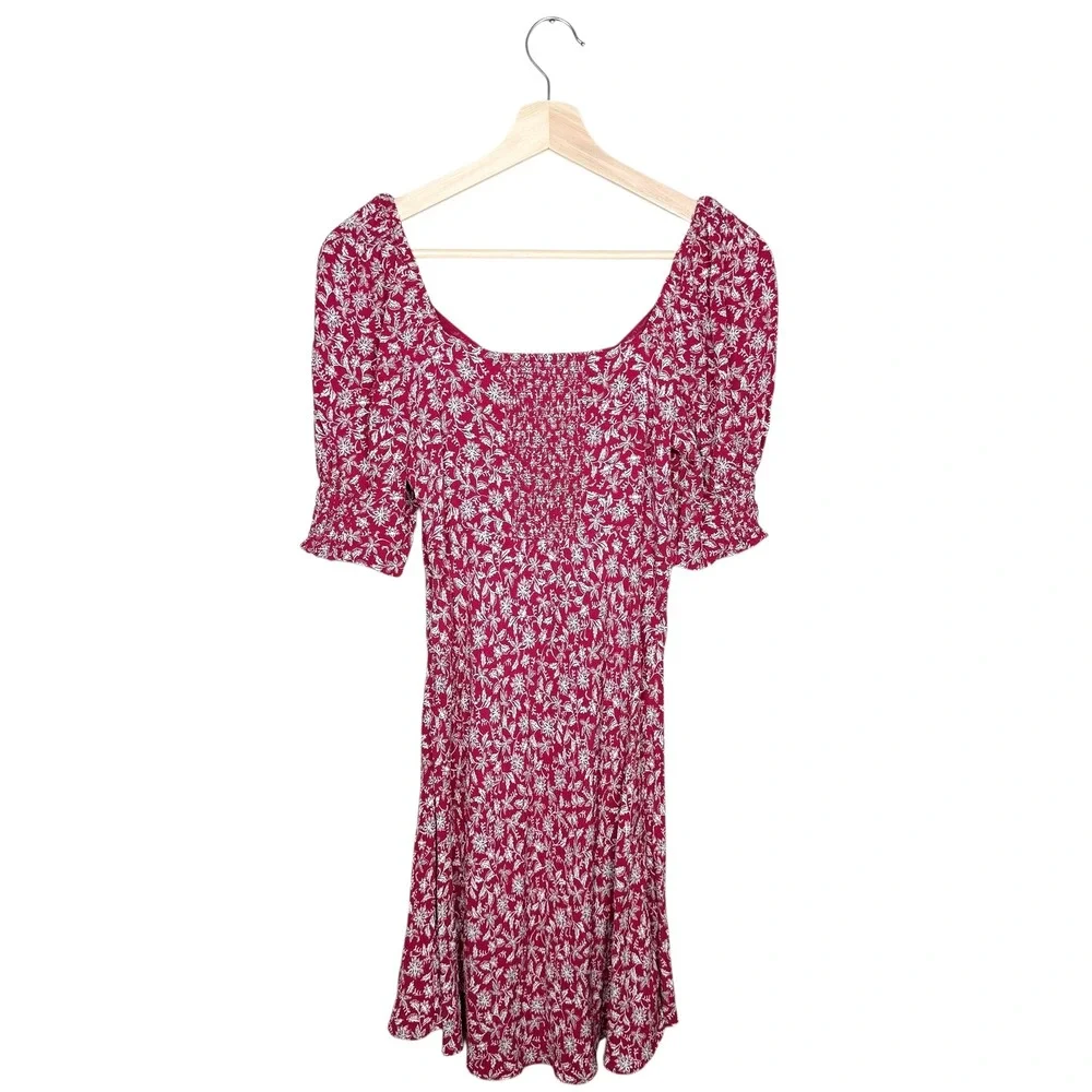 Madewell Puff-Sleeve Mini Dress in Floral‎ Size 00